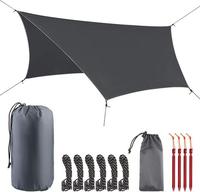 Large Waterproof Rain Fly Sun Shelter Waterproof Tent Tarp for Outdoor Camping