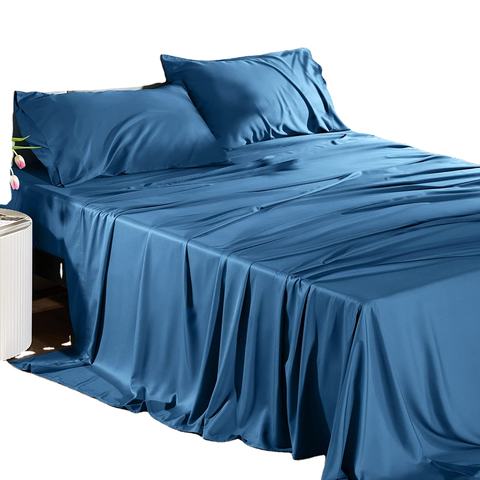 Wholesale Queen King Size Comfortable Breathable Cooling Bed Sheet Set for Summer Sleeping