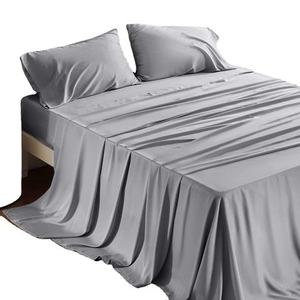 Wholesale Queen King Size Comfortable Breathable Cooling Bed Sheet Set for Summer Sleeping